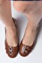 Raina Brown Double Buckle Heeled Women's Shoes - 4