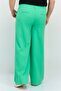 Men Regular Fit Brand Logo Wide Leg Pants, Green - 3