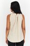 Women Halter Neck Sleeveless Gingham Pattern Top, White - 2