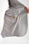 Lucos Men's Gray Half Lining Bag Pocket Lycra Seersucker Fabric Sports Blazer Jacket - 7