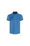 Blue stand collar buttoned men's t-shirt sport slim tight cut tf-0294 blue t-shirt umbro