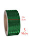 Adhesive 5 Meters Dark Green Color Strip Tape Noctilucent Reflective 5cm Reflective Warning Tape. - 5
