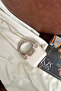 Women's Snap Closure Chain Strap Mink Cream Mini Hand and Shoulder Bag Elsa