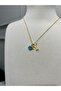 Letter Necklace - Letter with Evil Eye Beads and Steel Chain - 2