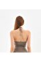 Neck Tie Crop with Tulle Detailed Piping - 5