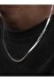 Italian flat snake fishbone model stainless steel necklace scb25k - 3