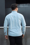 York Linen Men's Shirt - Turquoise - 4