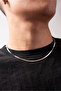 Italian flat snake fishbone model stainless steel necklace scb25k - 5