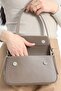 Daily Minimal Covered Women's Shoulder and Shoulder Bag Mink - 5