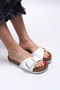 Hosrathla Women's Single Buckle Slippers 0012603 White
