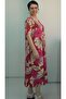 Pink Tile Flower Print Short-Sleeve Combed Viscose Dress - 2