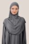 One-Piece Hijab Prayer Dress with Plug-In Head Scarf Organic Cotton Elastic Sleeve Non-Slip Combed - 6
