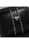 Steel Magnet Heart, Couple Lover Bracelet, Silver Color - 2
