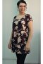 Black Brown Tie-Dye Print Size Whole Incoming Low Arm Combed Viscose T-Shirt - 7