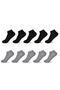 10 Pairs Black Gray Short Booties Men's Socks - 2