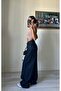Women's Navy Blue Loose Cut Baggy Jean - 3