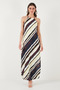 Batik Patterned Relaxed Fit Halter Neck Slit Long Dress Dress 67810556 - 6