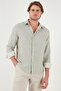 Striped Regular Fit Cotton Long Sleeve Shirt Men's Shirt Cf25S 129721 - 4