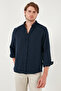 Regular Fit Long Sleeve Button Collar Shirt Men's Shirt Cf25S 116777 - 5