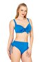 Women's Bow Detailed Dark Blue Large Size Bikini Set
