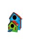Model Paintable Bird House Painting Model Natural Wood Painting Bird House 6 Colors Acrylic Paint Brush - 2