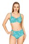 Women's Underwire Push-Up Wrap Pattern High Waist Bikini Set
