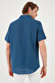 Cotton Regular Fit Single Pocket Short Sleeve Shirt Men's Shirt Cf25S 128230 - 6