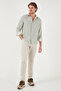 Striped Regular Fit Cotton Long Sleeve Shirt Men's Shirt Cf25S 129721 - 3