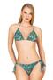 Women's Triangle Half Padded Glitter Bikini Set