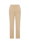 Women's Beige Color Ribbed Knitted Trousers - 5