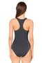 Women's Striped Gray Pink Sports Swimmer Swimsuit - 2