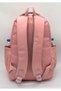 Luxury Satin Waterproof Fabric Powder Color Large Size School Backpack / 1700 - 4