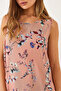 Women's Pink Patterned Viscose Dress 60171041 - 6