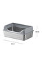 Stainless Steel Cat Litter Box Metal Litter Pan Tray with High Wall - 7