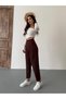 Women's High Waist Carrot Cut Collet Fabric Pants - 6