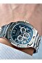 Functional silver color waterproof steel band men's wristwatch - 2