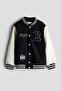Appliquéd baseball jacket