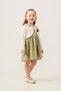 Knitwear Bolero Flower Detailed Baby Collar Muslin Girl's Sleeveless Dress - 2