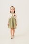 Knitwear Bolero Flower Detailed Baby Collar Muslin Girl's Sleeveless Dress - 4