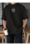 X Emoji Front Printed Men's Oversize Crew Neck Seasonal T-Shirt