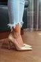 Vanessa Gold Matte Pointed Toe Women's Stiletto - 3