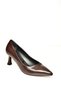 U 676030008   Brown Patent Leather Low Heeled Women's Shoes - 6