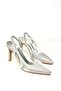 U 404589404   Silver Fabric Thin Heeled Women's Shoes - 8