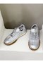 25Y318 Silvery Sneaker Sports Shoes Women with Embroidery Detail - 4