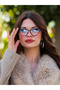 Ultra Flexible Minimalist Design Lightweight Thin Frame Black Blue Light Protection Round Glasses - 5