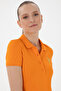 Women's Orange Basic Polo Neck T-Shirt 50280071-Vr051 - 2