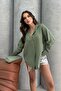 Oversize Shirt - Wide Cuff Khaki - 4