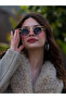 Style Glasses Gold Oval Detailed Frame Black Glass - 5