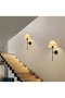 Modern Design Fabric Hat Wall Sconce Metal Body Cream Lampshade - 3