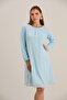 Işşil 4543-Pleated Collar Maternity Chiffon Tunic-Dress - 5